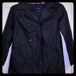 Navy blue rain jacket